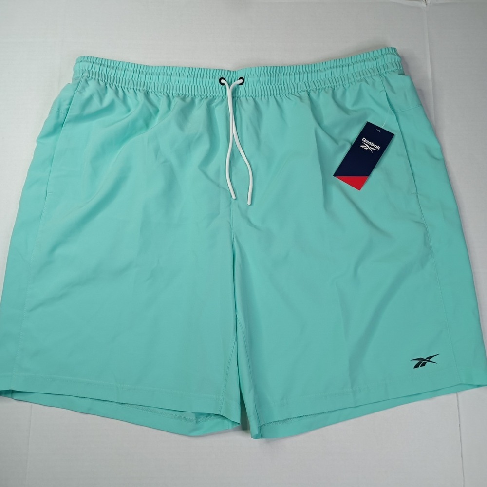 Reebok‎ Men's Everyday Woven Active Shorts Size 2XL XXL Aqua 9" Inseam NWT